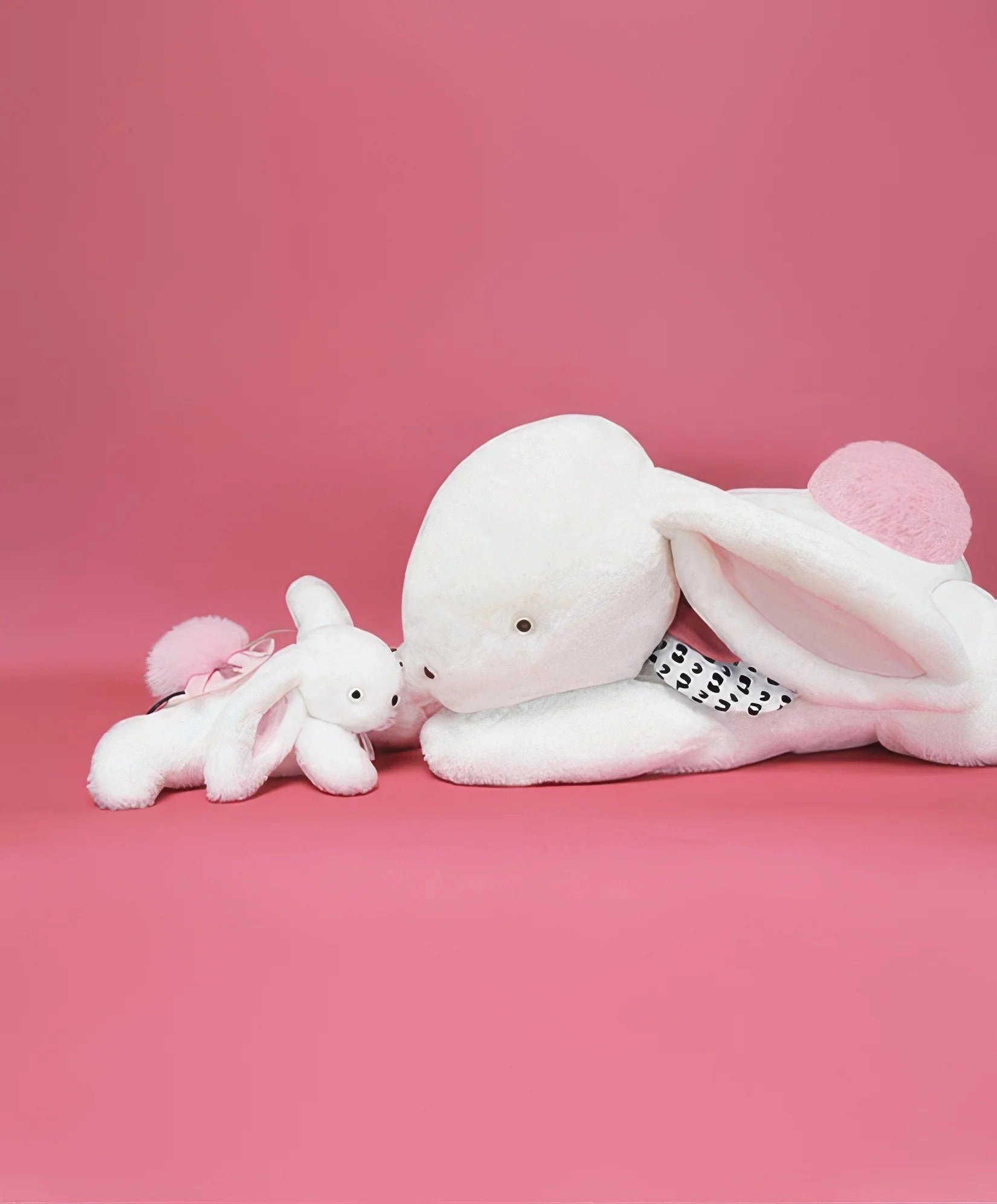 Doudou et Compagnie Giant XXL Pink Rabbit Plush Toy - Plush 80 cm