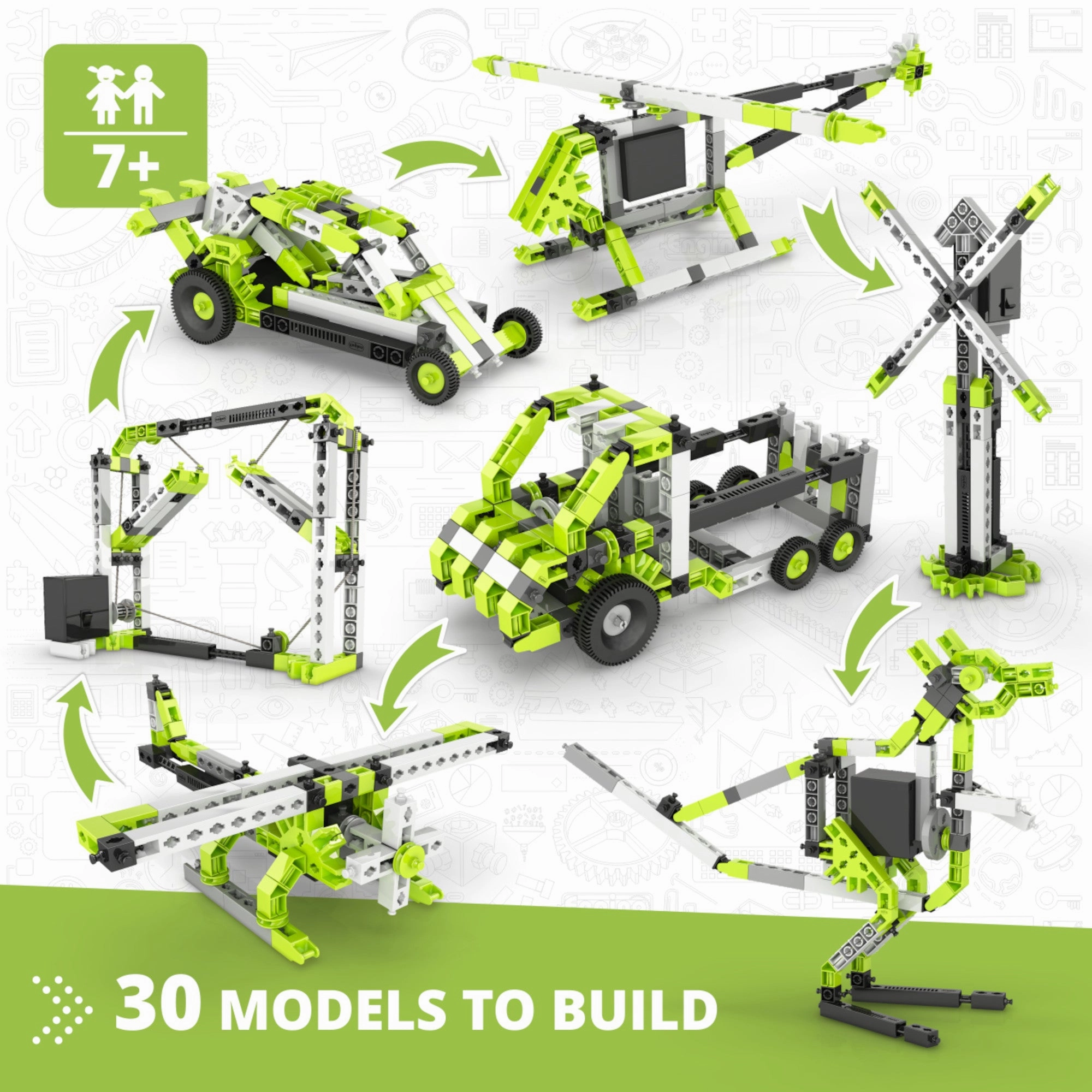 Engino Creative Builder 30 Models Motorized Set  Multi Model Set
