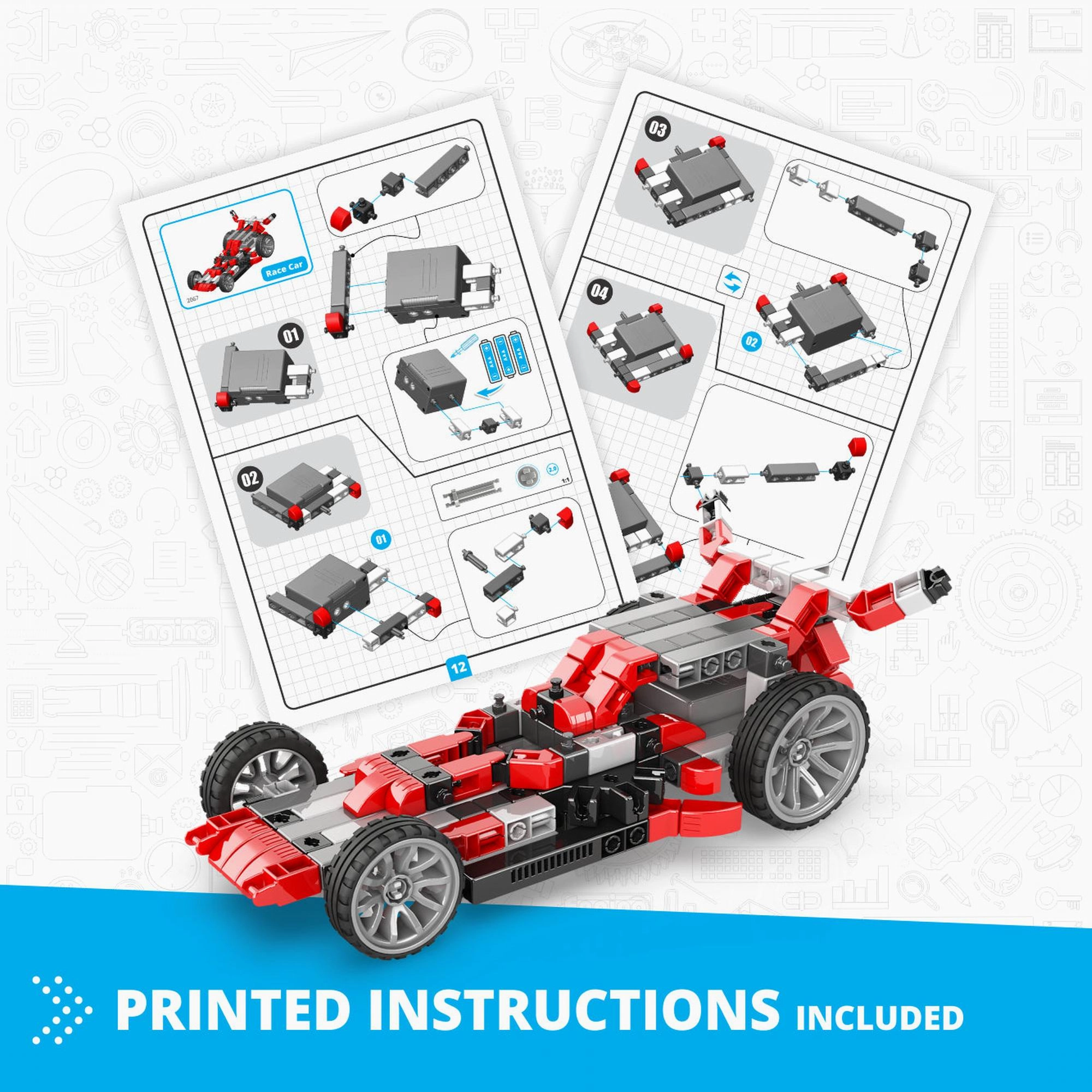 Engino Inventor Motorized Race Car With 10 Bonus Models