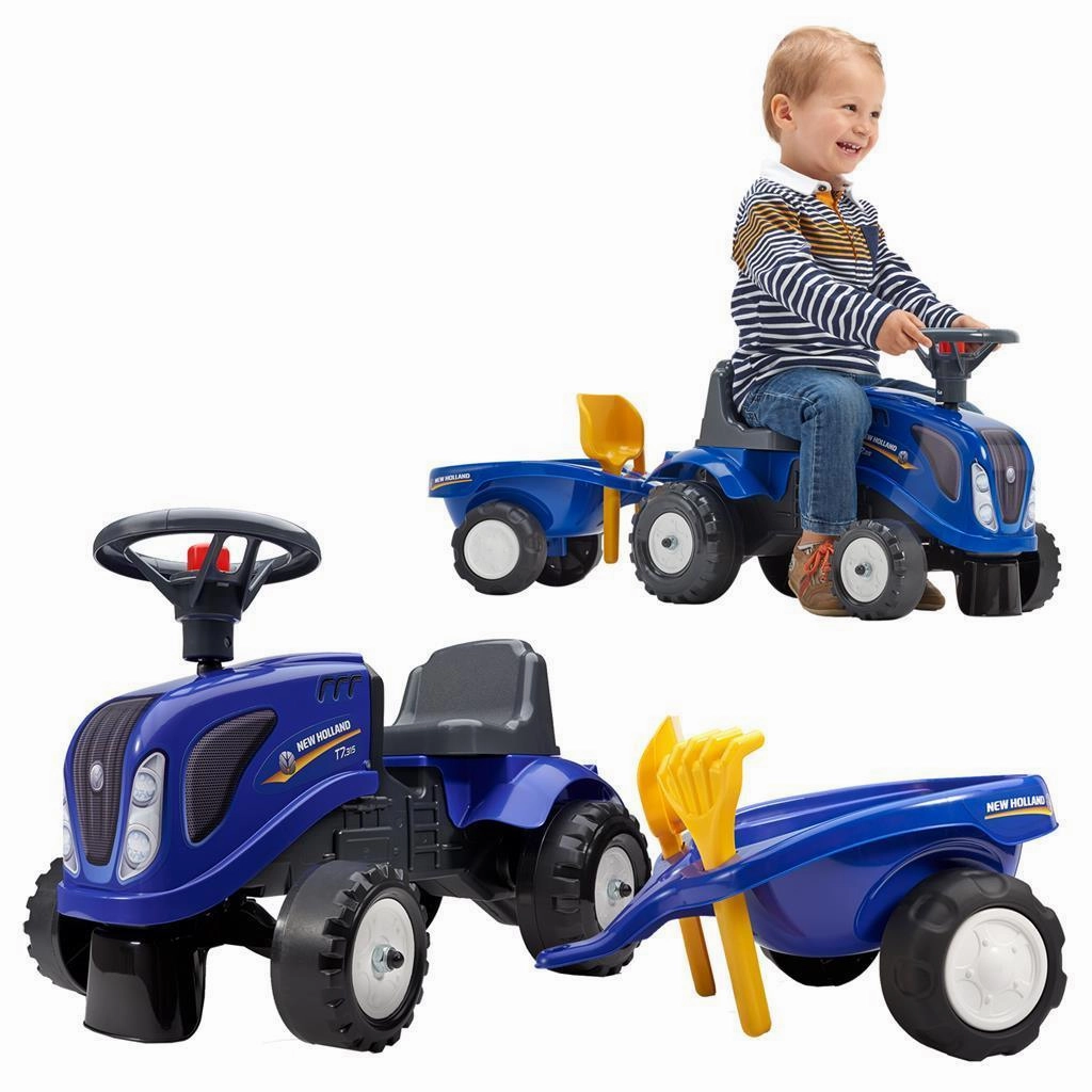 Falk Baby New Holland Ride-On Toddler Tractor Set