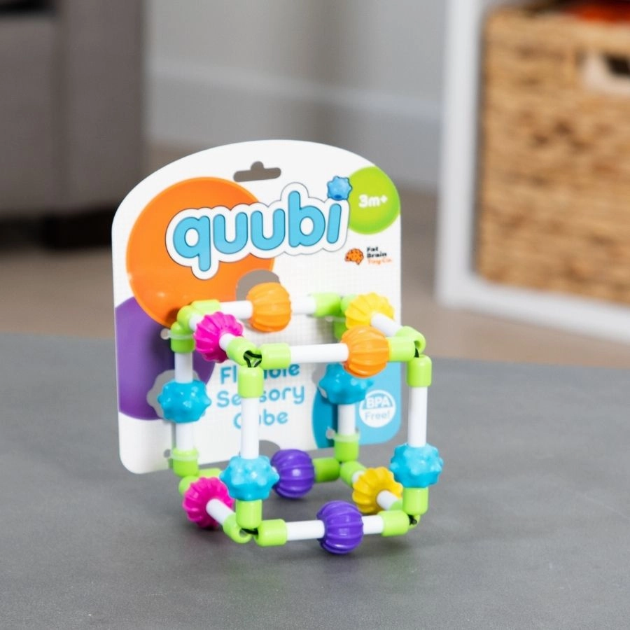 Fat Brain Toy Co - Quubi Flexible Sensory Cube - Baby Toy
