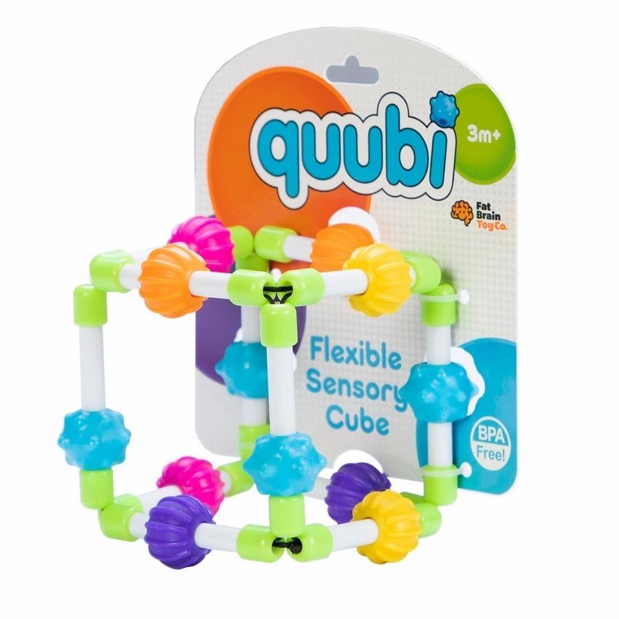 Fat Brain Toy Co - Quubi Flexible Sensory Cube - Baby Toy