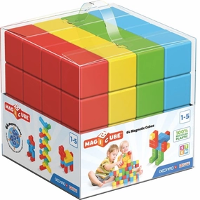 Geomag - Magicubes Preschool Green Recycled Plastics 64 Piece Set