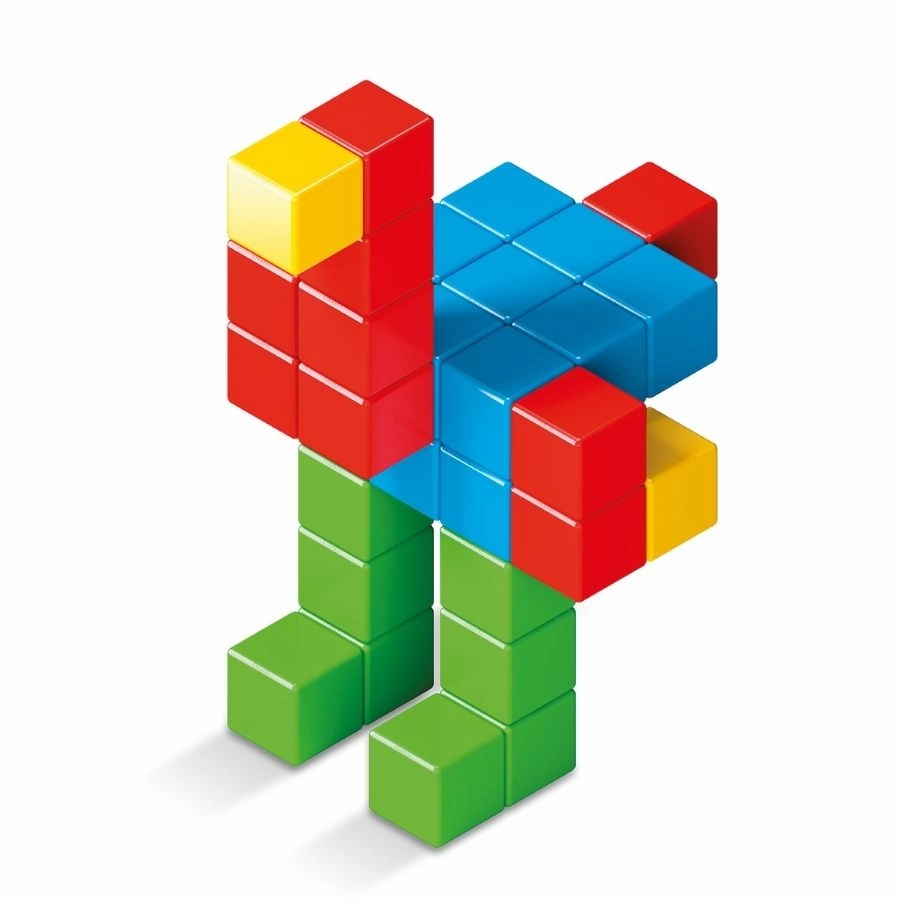 Geomag - Magicubes Preschool Green Recycled Plastics 64 Piece Set