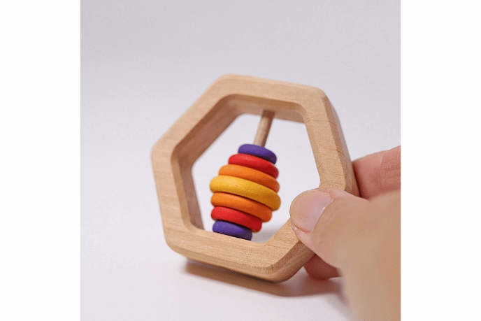 Grimm's Hexagon Rattle With 7 Discs