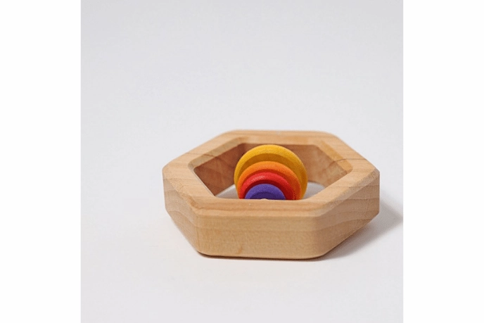 Grimm's Hexagon Rattle With 7 Discs