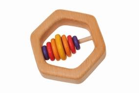 Grimm's Hexagon Rattle With 7 Discs