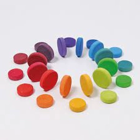 Grimm's Rainbow Wooden Coins
