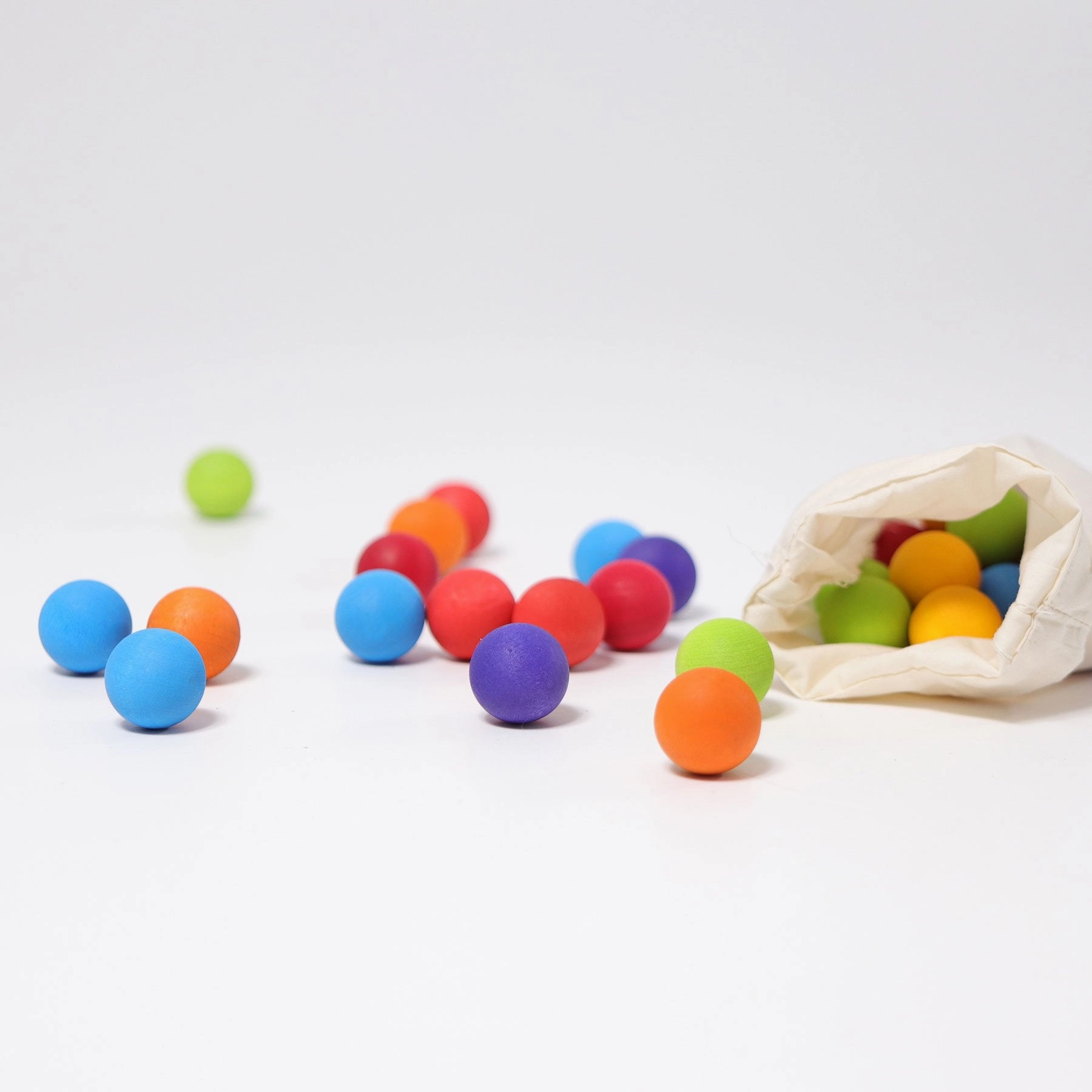 Grimm's Wooden Rainbow 35 Marbles
