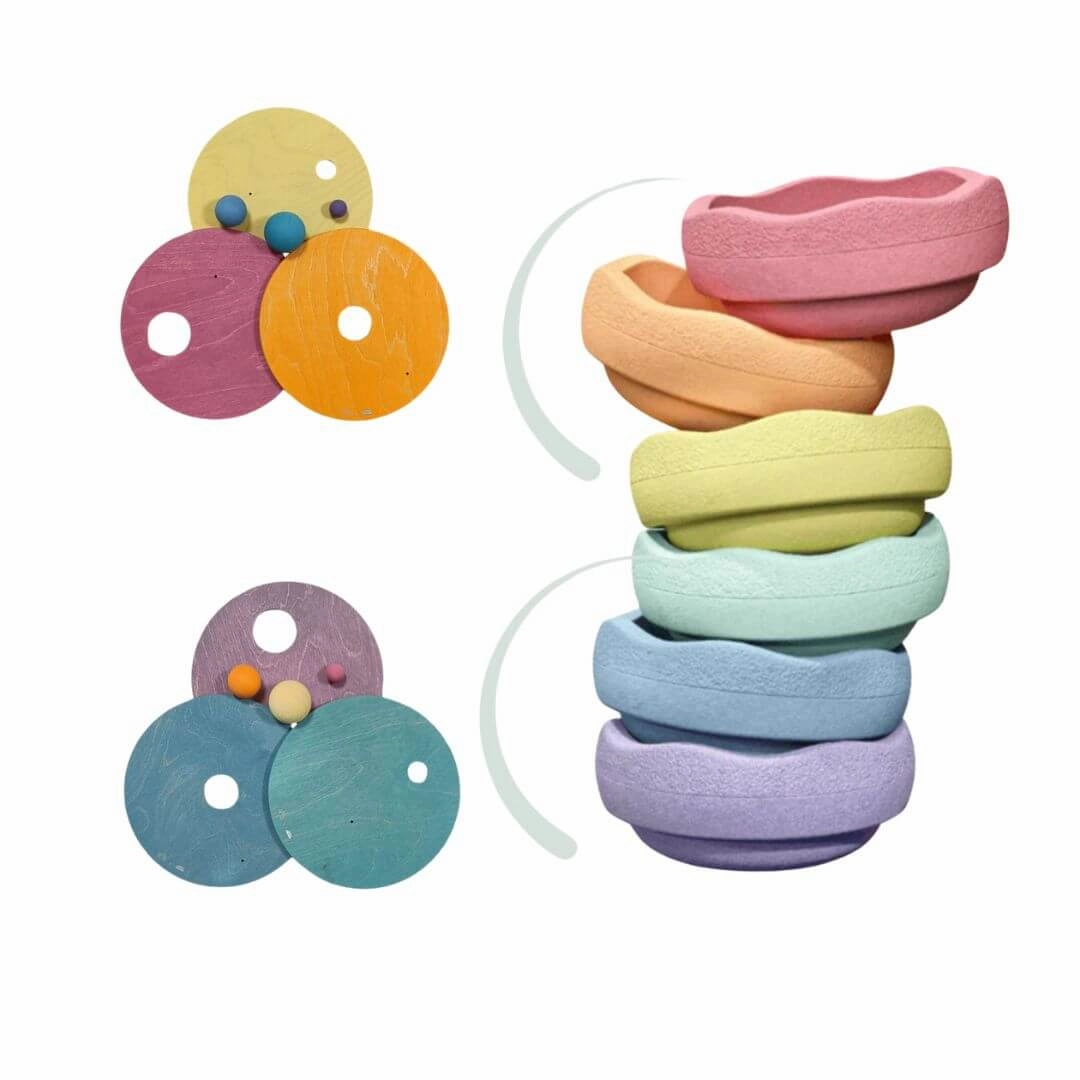 Grimm's x Stapelstein Rolling Discs - Pastel