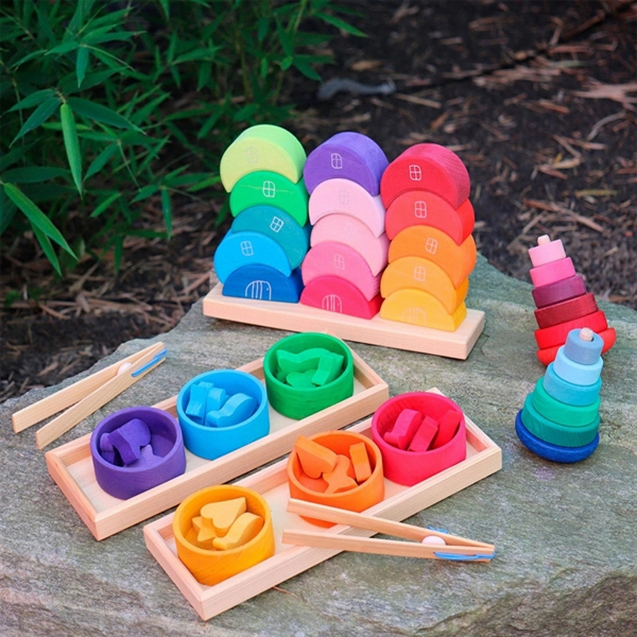 GRIMMS Stacking TowerPink Wobbly