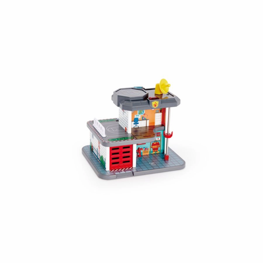 Hape - Emergency Services HQ 2 in 1 Police and Fire Station Play Set