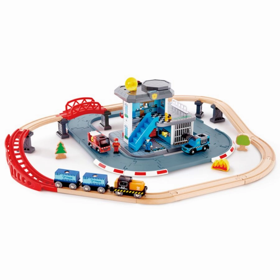 Hape - Emergency Services HQ 2 in 1 Police and Fire Station Play Set