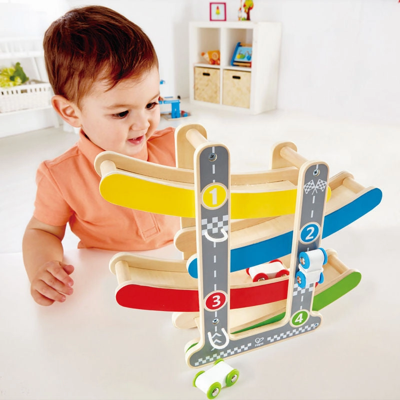 Hape - Fast Flip Wooden Racetrack