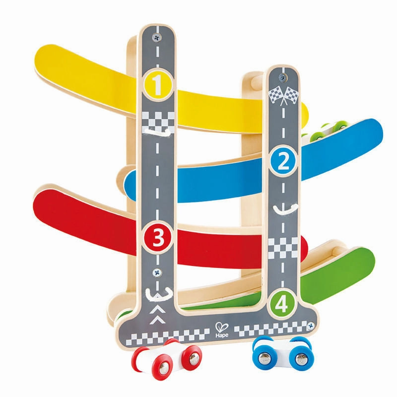 Hape - Fast Flip Wooden Racetrack
