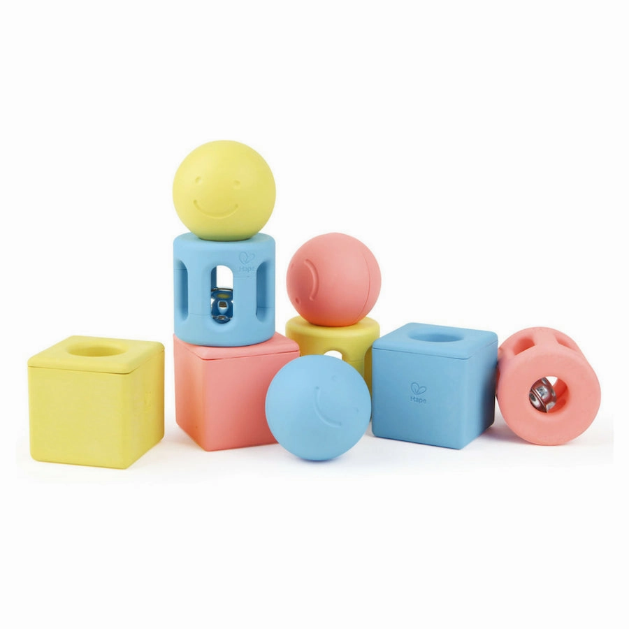 Hape - Geometric Rattle Trio (9 Pieces)