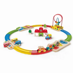 Hape - Musical Rainbow Route Railway and Station Set