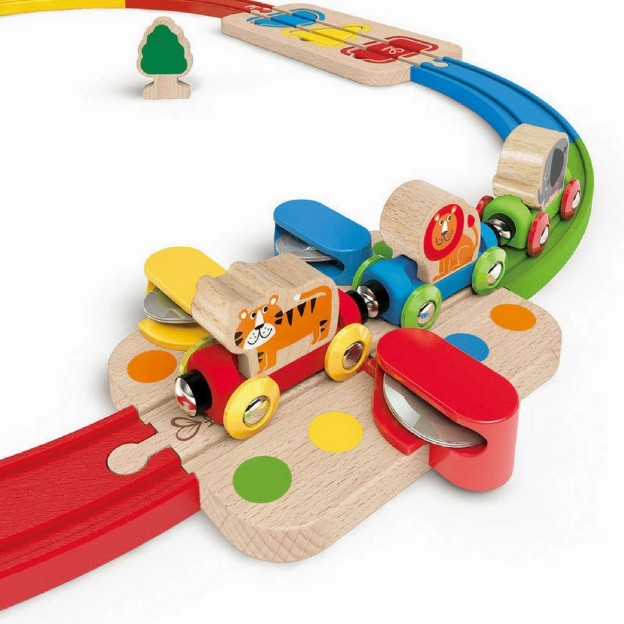 Hape - Musical Rainbow Route Railway and Station Set