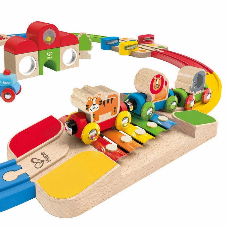 Hape - Musical Rainbow Route Railway and Station Set