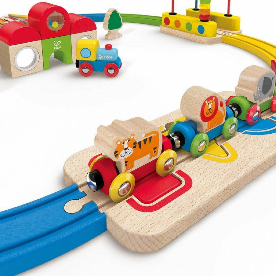 Hape - Musical Rainbow Route Railway and Station Set
