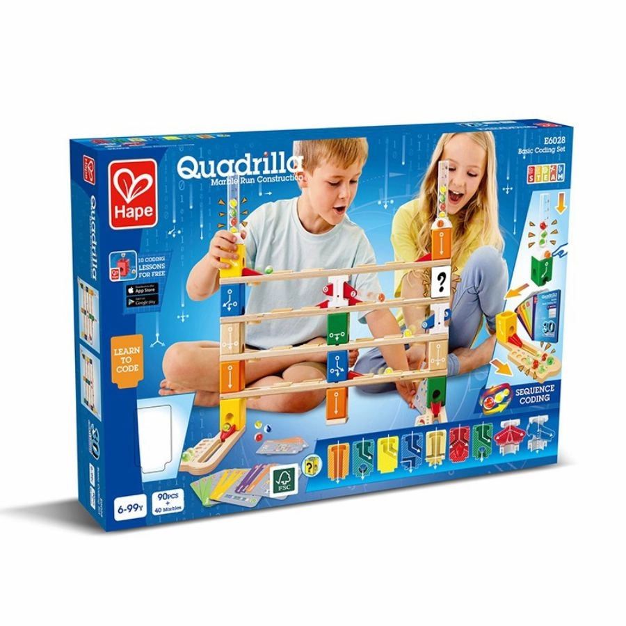 Hape - Quadrilla Basic Coding Set Marble Run