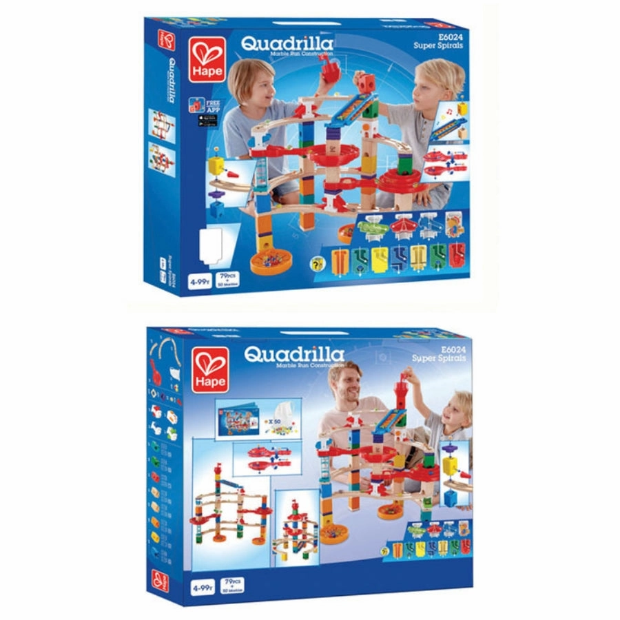 Hape - Quadrilla Super Spiral Marble Run