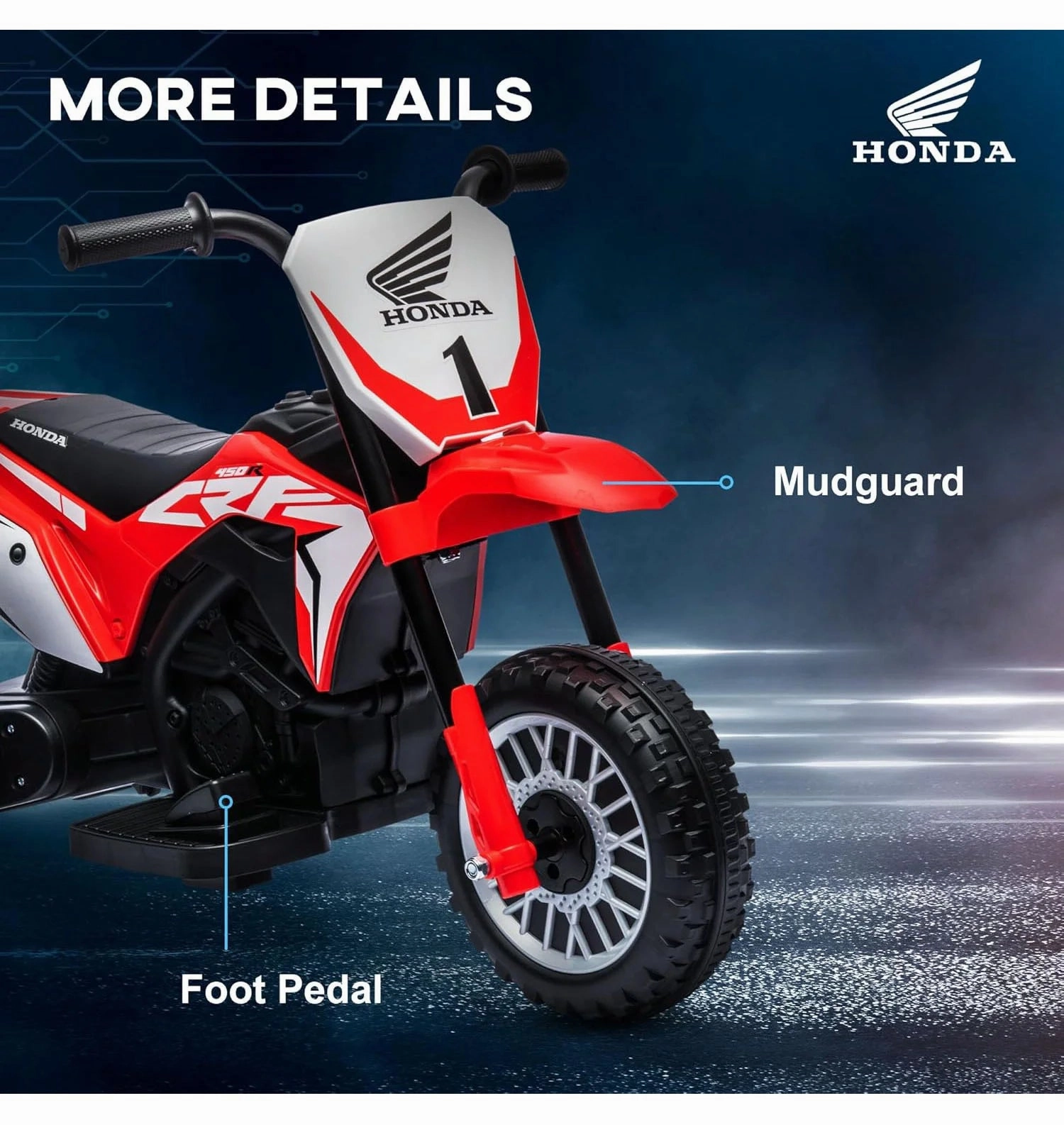 Honda Moto Trimoto Trike Electric 6v Battery-Powered Motorcycle Ride-on