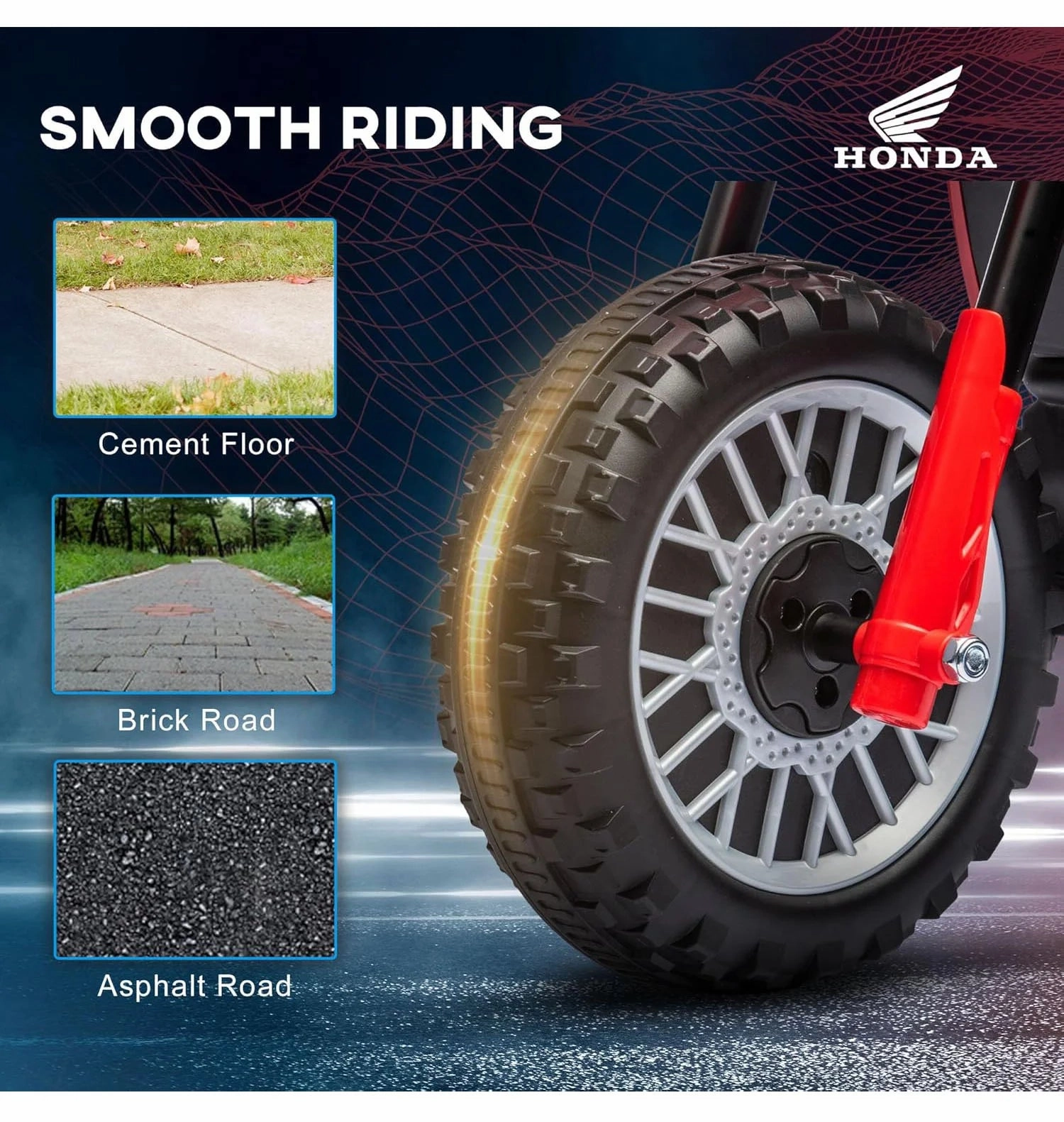 Honda Moto Trimoto Trike Electric 6v Battery-Powered Motorcycle Ride-on
