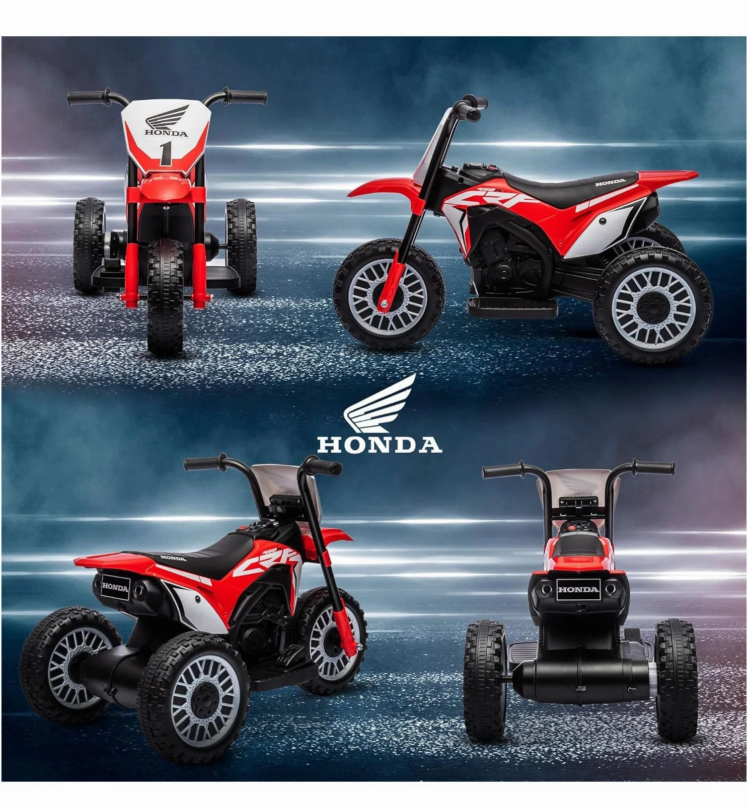 Honda Moto Trimoto Trike Electric 6v Battery-Powered Motorcycle Ride-on