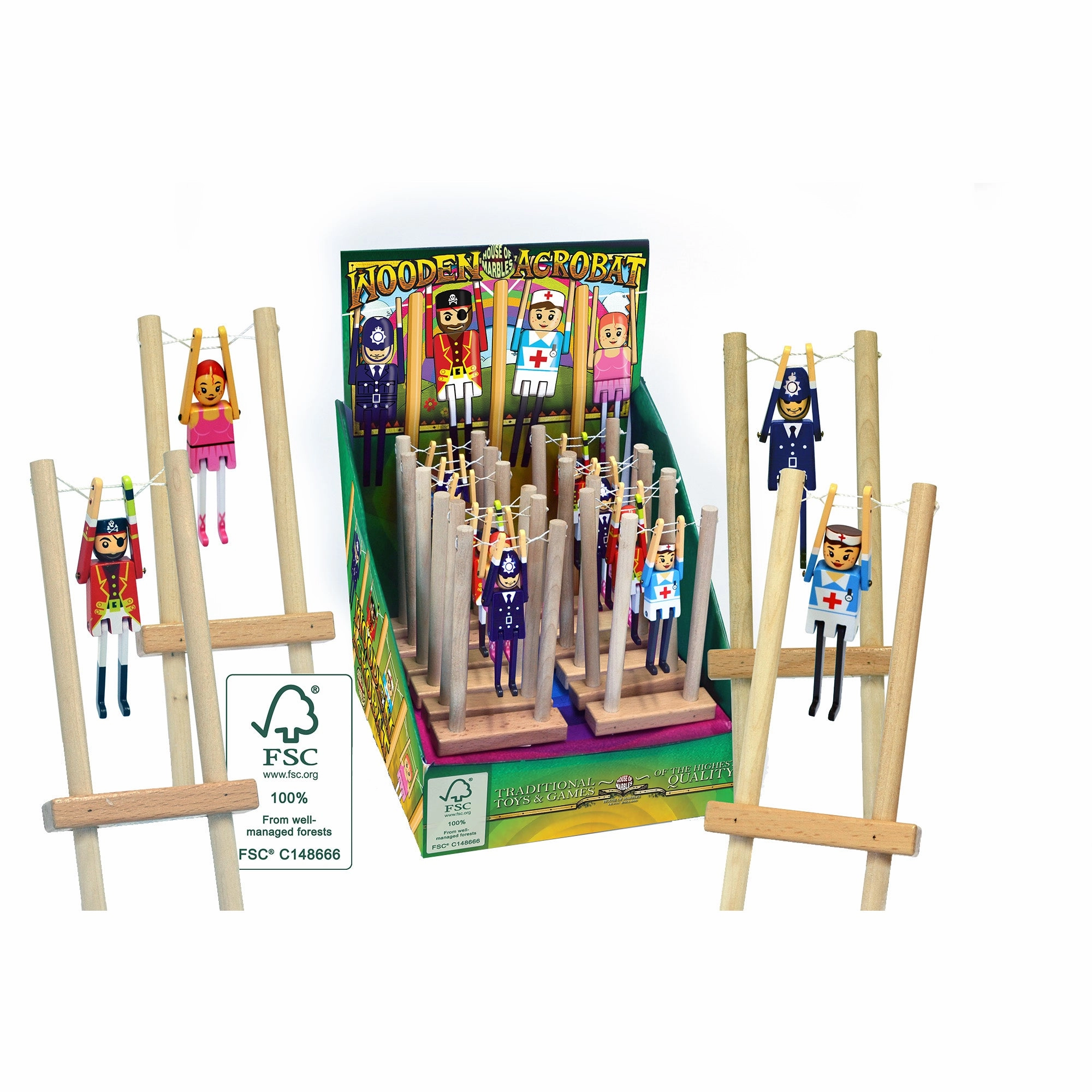 House of Marbles Wooden Acrobats (1pc)