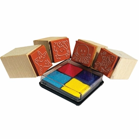 House of Marbles Wooden Stamp Set-Ocean