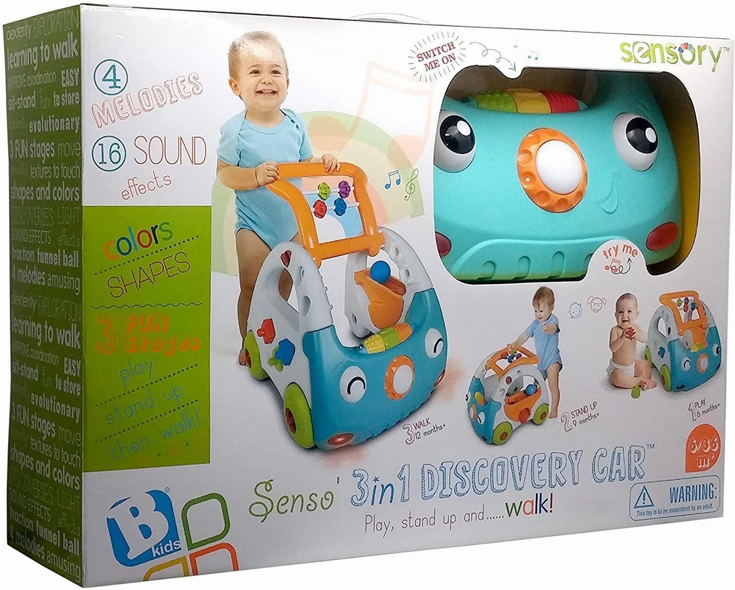 Infantino Grow with me Sensory 3-in-1 Walker Car