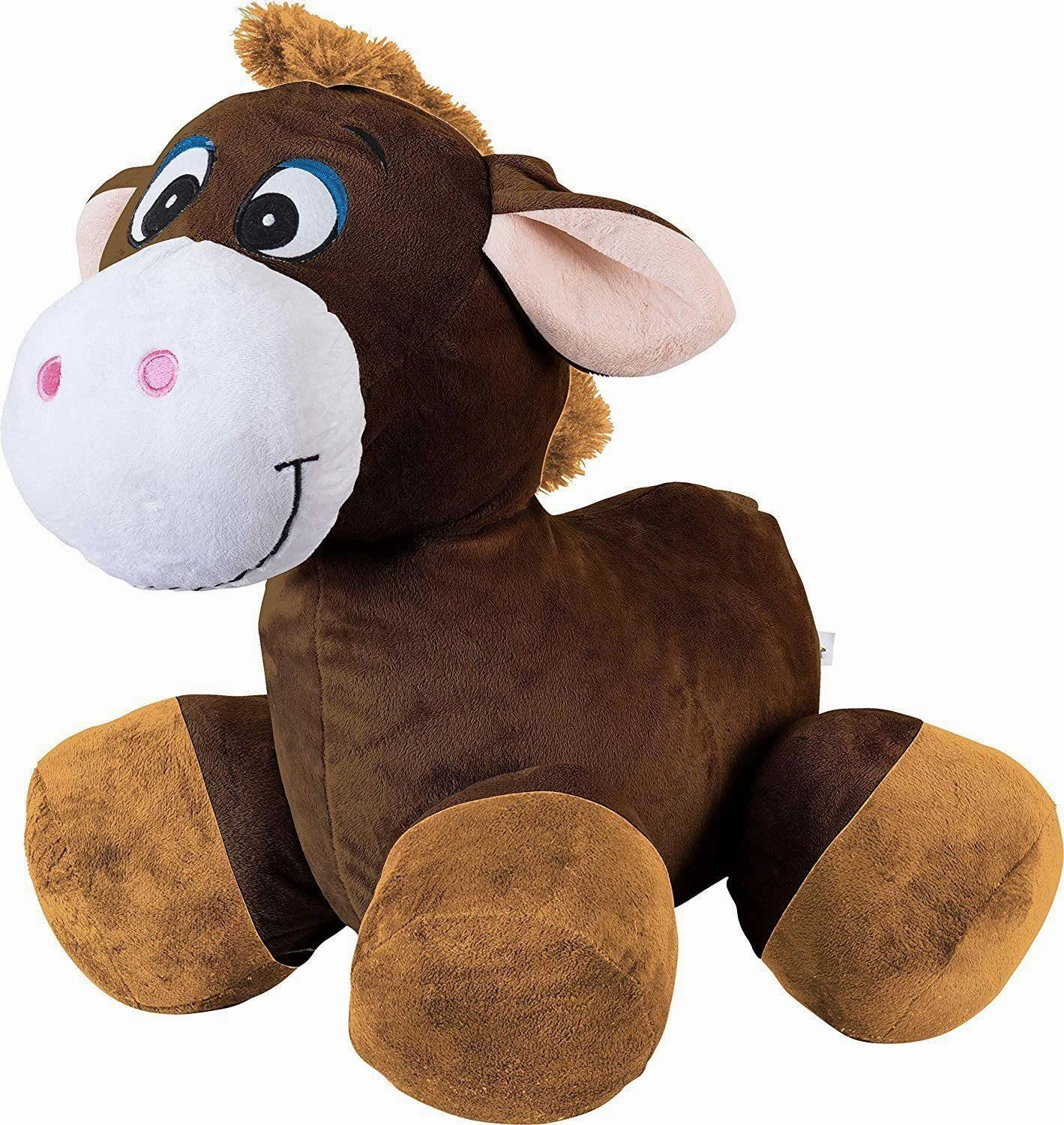 Inflate-A-Mals Inflatable 20-Inch Ride-On Horse Brown