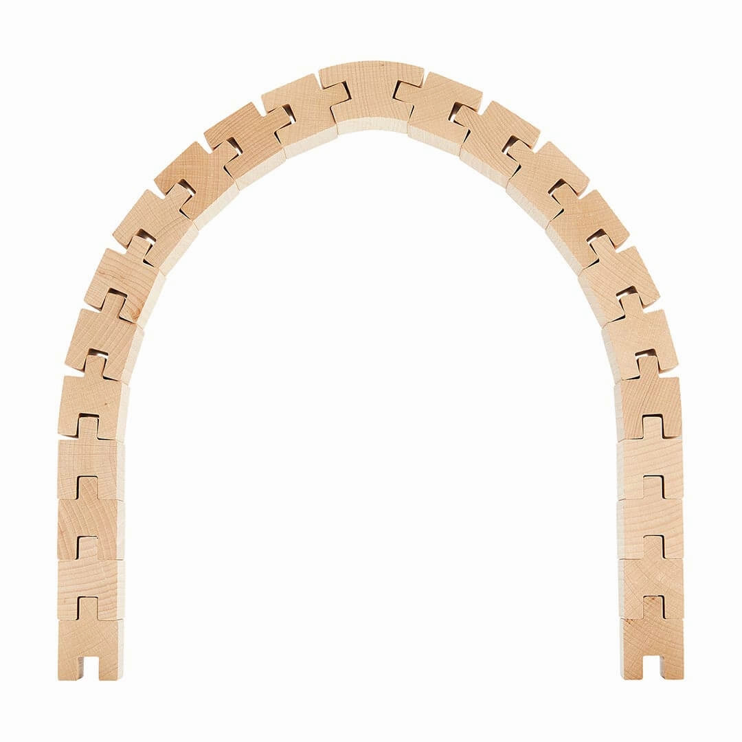 Interlocking Wooden Blocks Construction Set