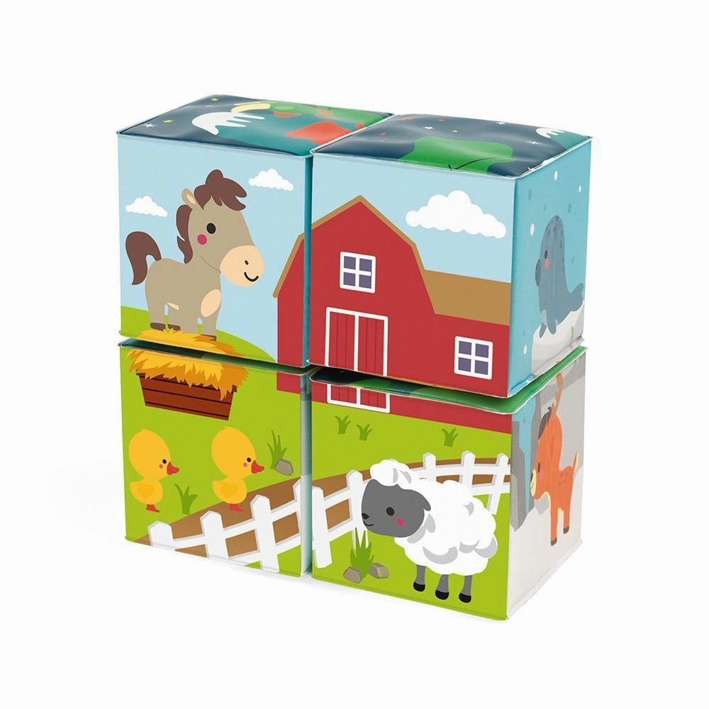 Janod 4 Bath Cubes 4-Piece Playset