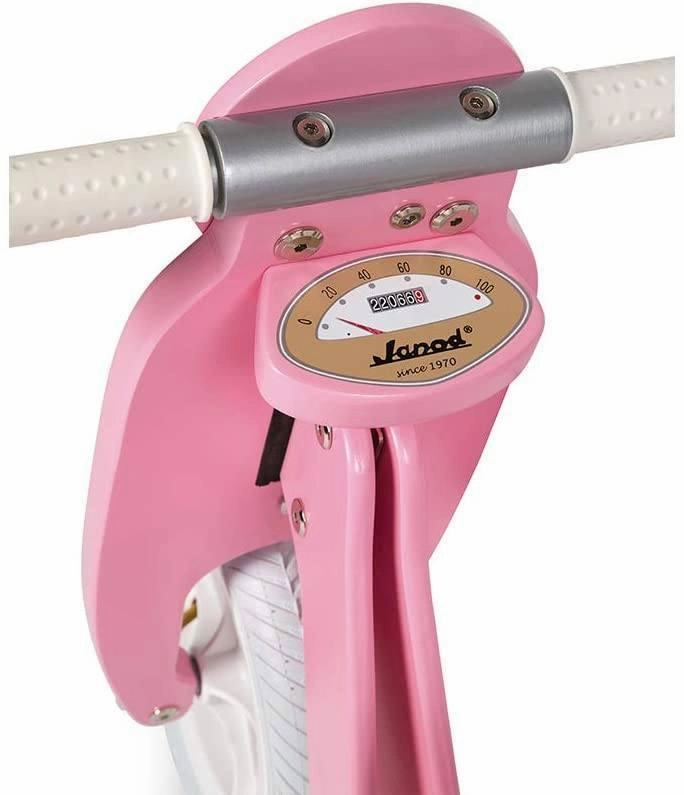 Janod - Mademoiselle Pink Wooden Retro Scooter Balance Bike