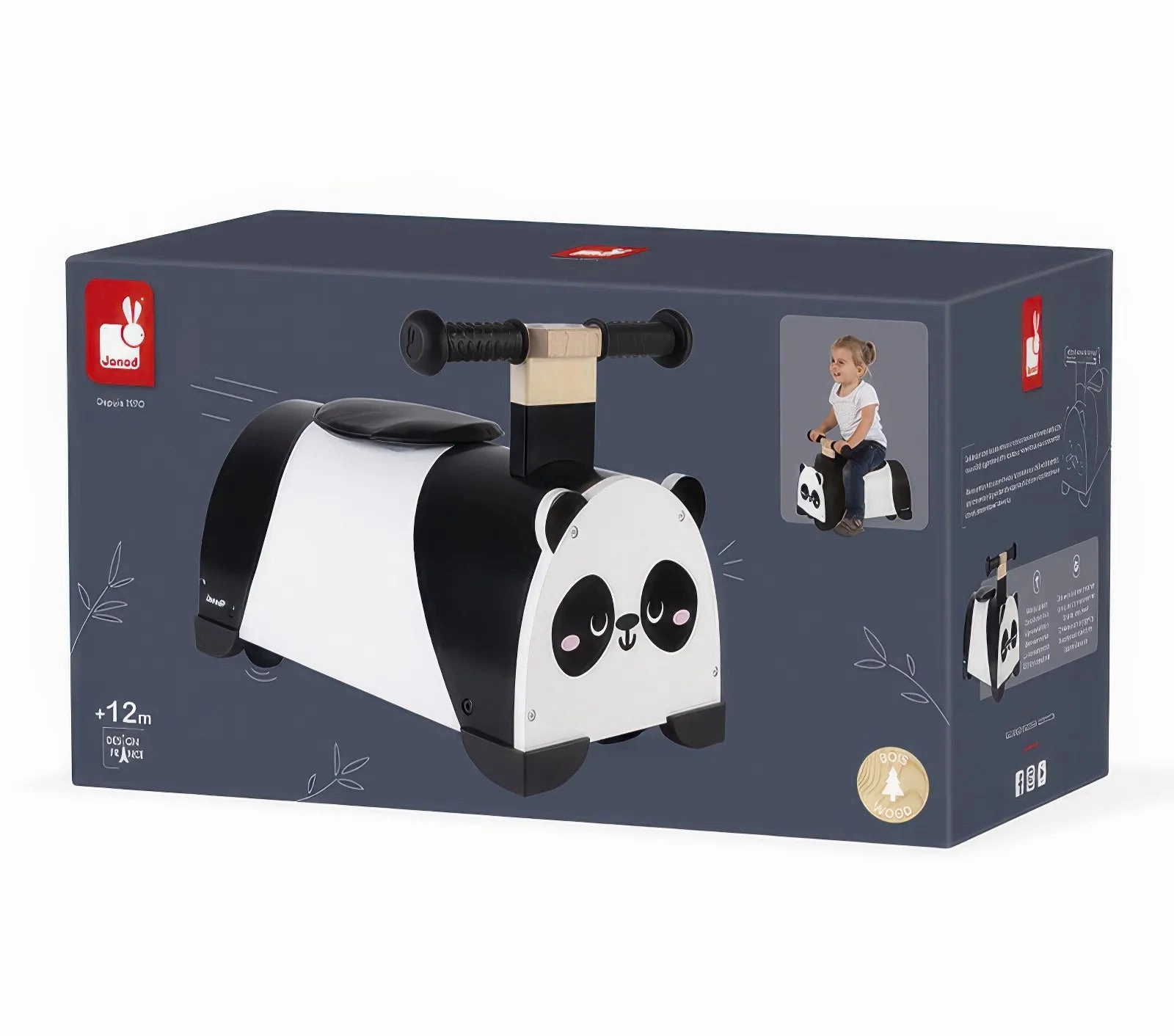 Janod Panda Wooden Ride-On