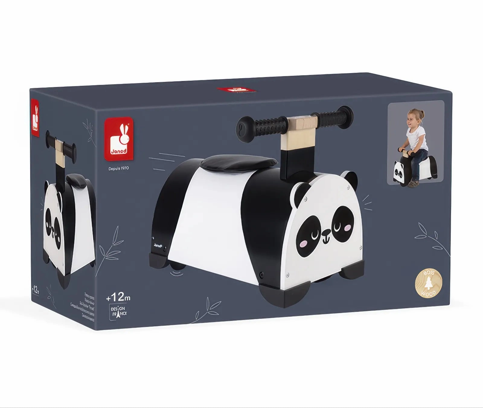 Janod Panda Wooden Ride-On