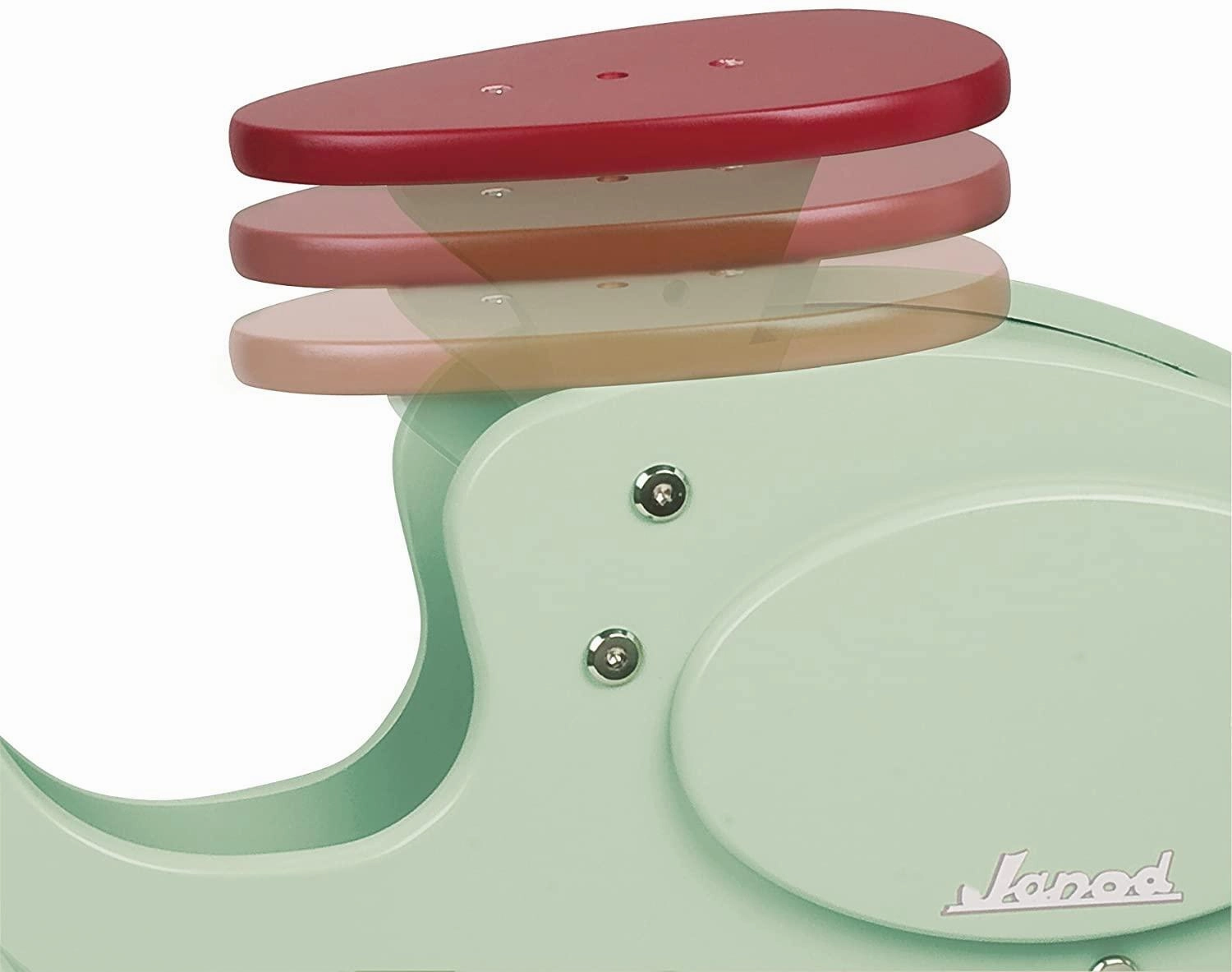 Janod Wooden Kids Scooter Mint - Balance Scooter with Vintage Retro Look
