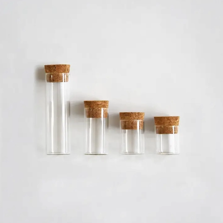 June & December Medium Specimen Bottles with Cork, Set of 16