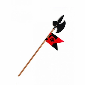 Kalid Medieval Halberd Softik   Pennant Red