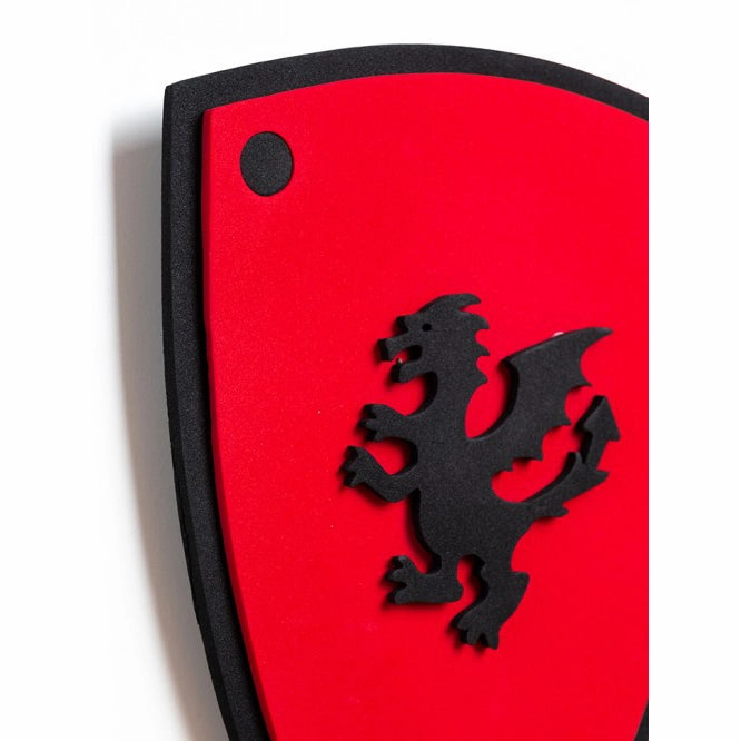 Kalid Medieval Shield Softik Red S Dragon