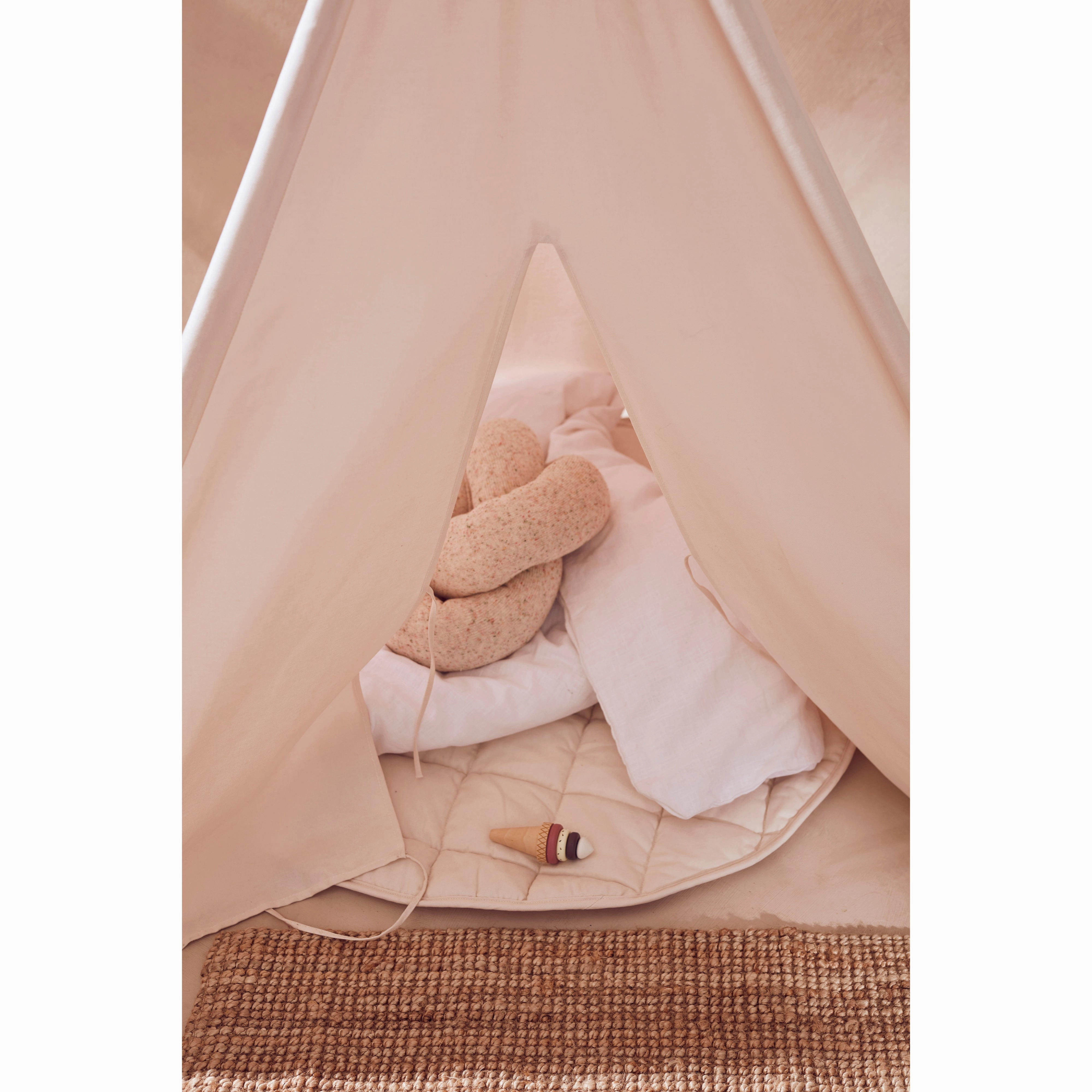 Kid's Concept Tipi Tent Off White 110x110x160cm