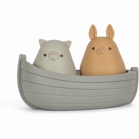 Konges Sljd Bath Boat Toy Silicone Almond Mix