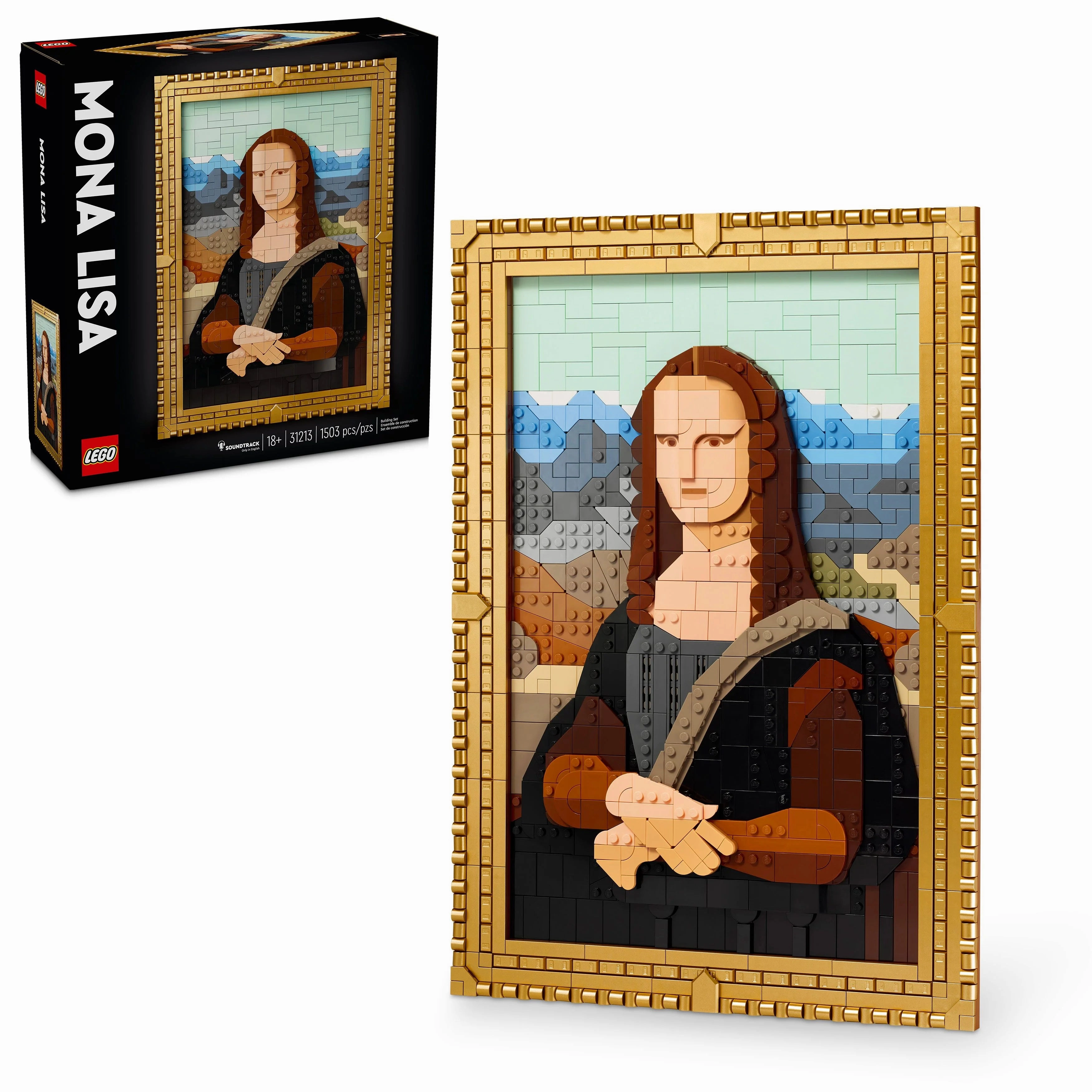LEGO Art Mona Lisa Painting, Leonardo da Vinci Artwork Building Set, Home Decor Idea 31213