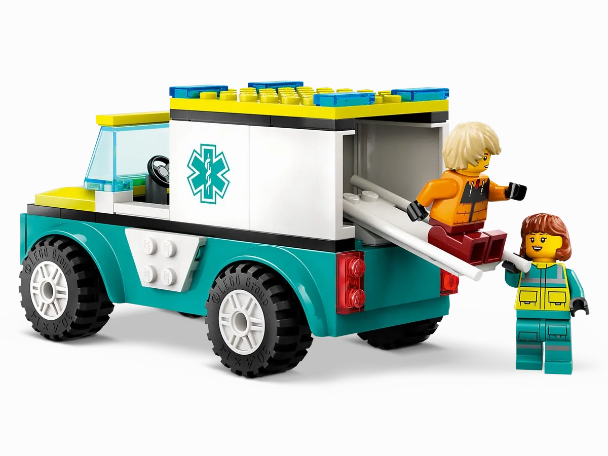 LEGO City Emergency Ambulance and Snowboarder