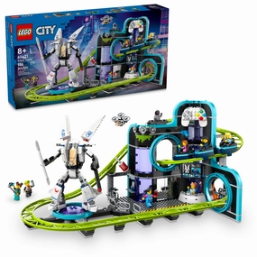 LEGO City Robot World Roller-Coaster Park Adventure Toy, Fairground Set for Ages 8 and up 60421