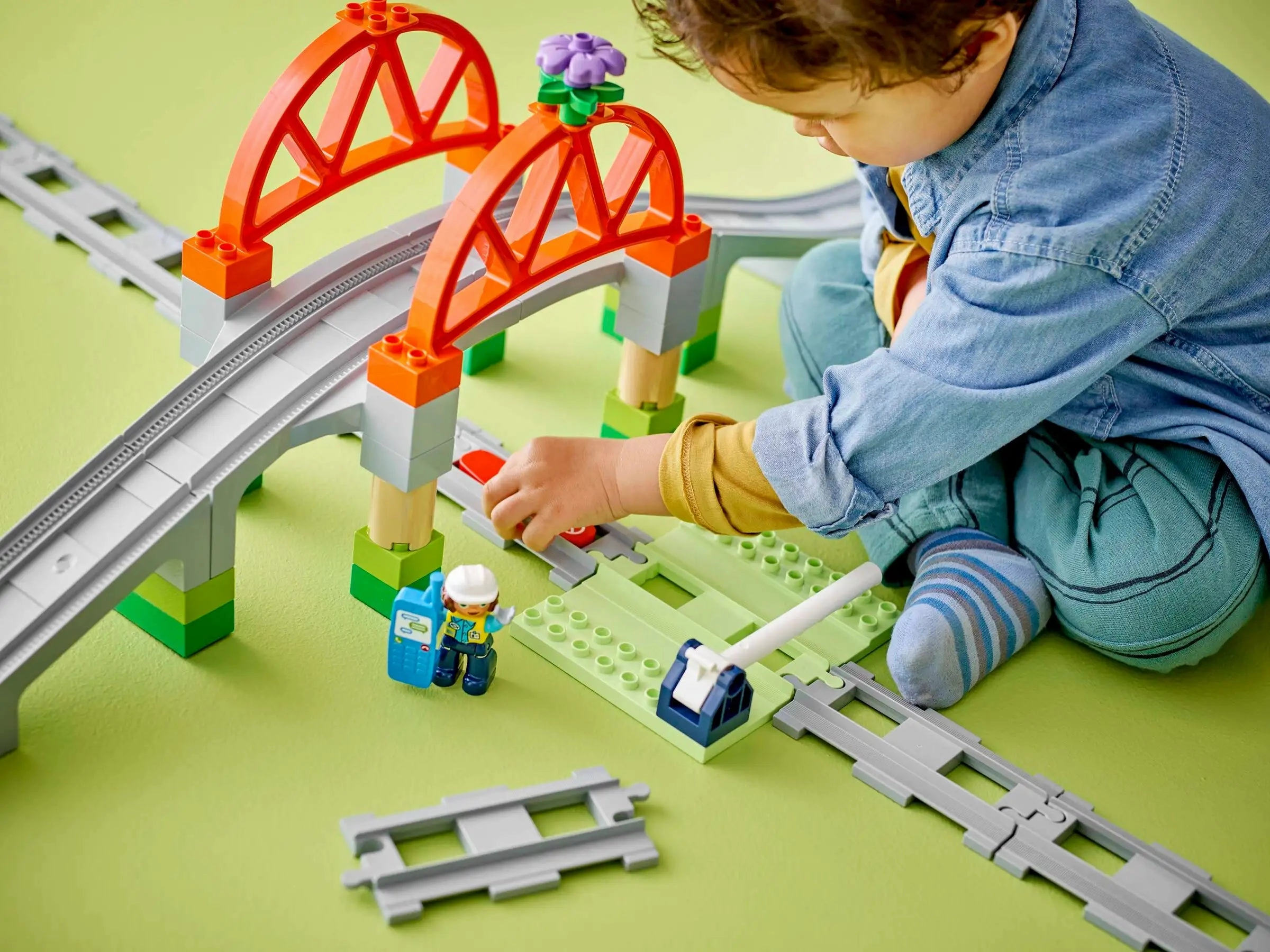 LEGO DUPLO 10246 Train Bridge and Tracks Expansion Set