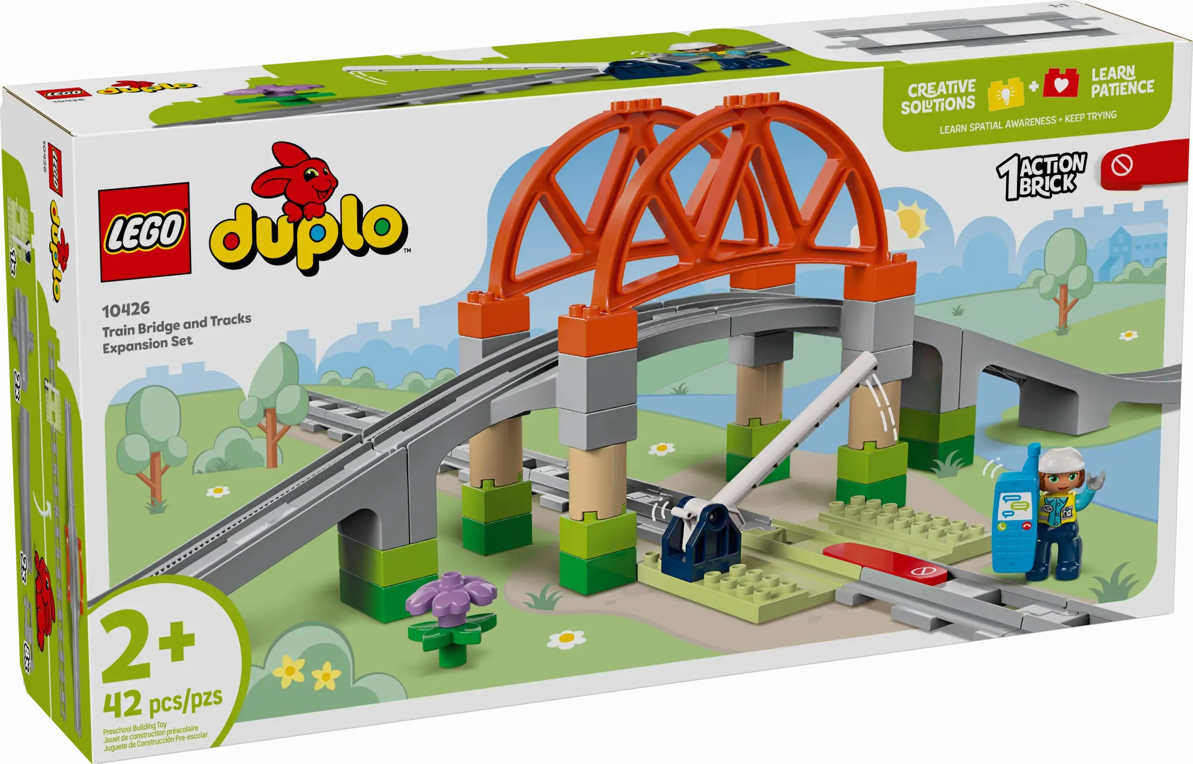 LEGO DUPLO 10246 Train Bridge and Tracks Expansion Set