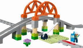 LEGO DUPLO 10246 Train Bridge and Tracks Expansion Set